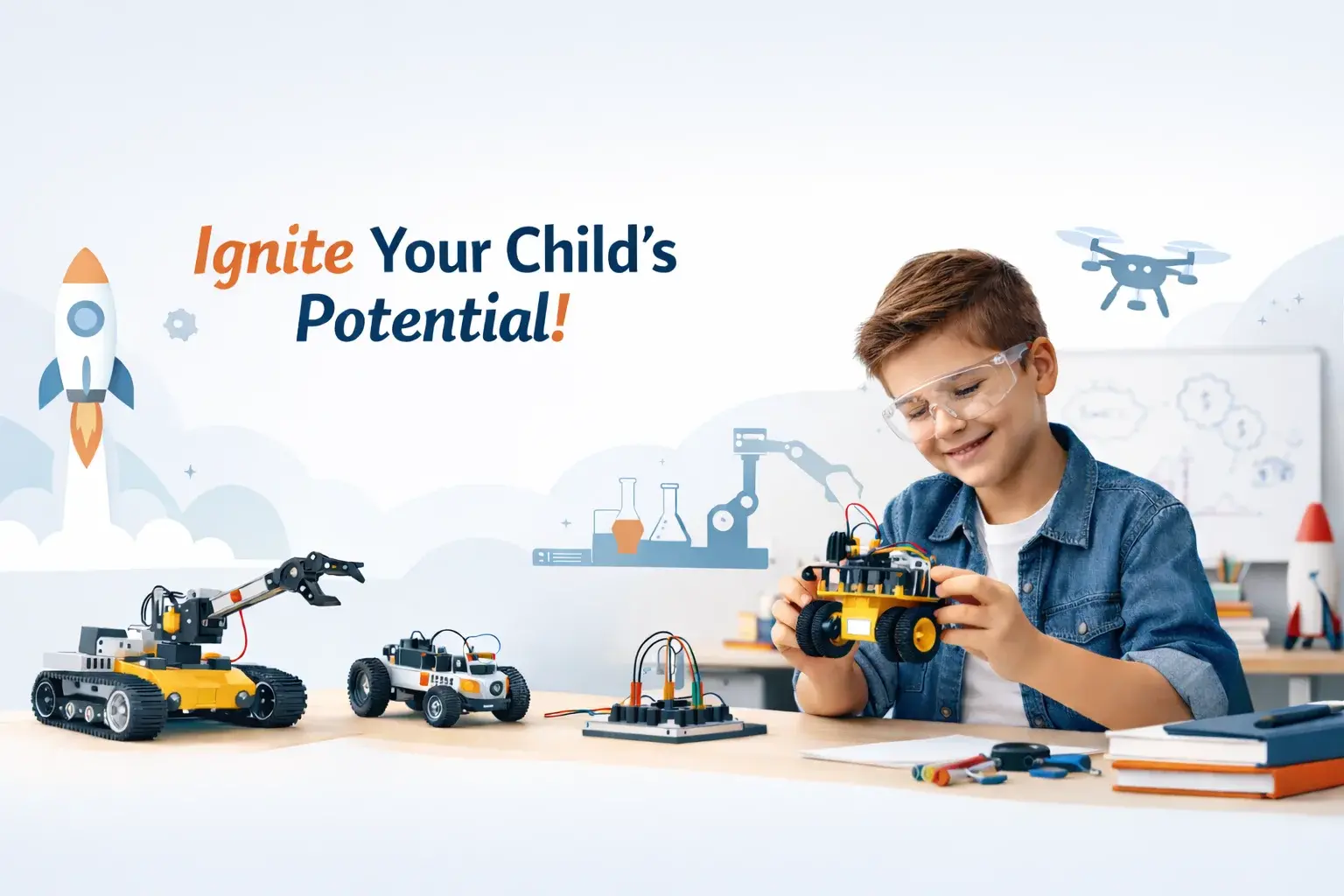 Line follower robot built by IDRO student